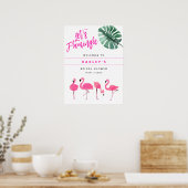 OAKLEY Flamingo Heet Roze Bruidsfeest Verwelkoming Poster (Keuken)