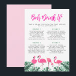 OAKLEY Flamingo Hot Pink Bachelorette Drink als er Kaart<br><div class="desc">Dit bacheloretspel bevat waterverf flamingos en tropische palmbladeren. Bewerk *de meeste* formuleringen. Dit bacheloretfeespel is perfect voor je tropische,  flamingo- en zomergeïnspireerde bacheloretgebeurtenis.</div>