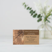 Oakley hout en levering visitekaartje (Staand voorkant)