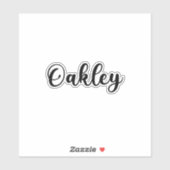 Oakley Naam - Handgeschreven kalligrafie Sticker (Vel)