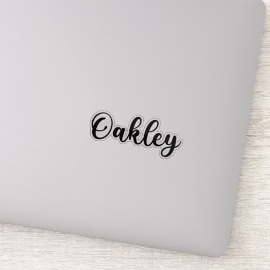 Oakley Naam - Handgeschreven kalligrafie Sticker (Detail)
