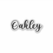 Oakley Naam - Handgeschreven kalligrafie Sticker (Voorkant)