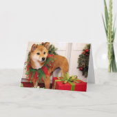Oakley - Shiba Inu - VanBladel Feestdagen Kaart (Voorkant)