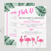 OAKLEY vecht het! Flamingo Tropical Bachelorette i Kaart (Voorkant / Achterkant)