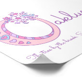 Oaklynn meisjesnaam die pastelbrief O betekent Poster (Hoek)