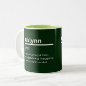 Oaklynn Personalized Name Coffee Mug Tweekleurige Koffiemok (Voorkant links)
