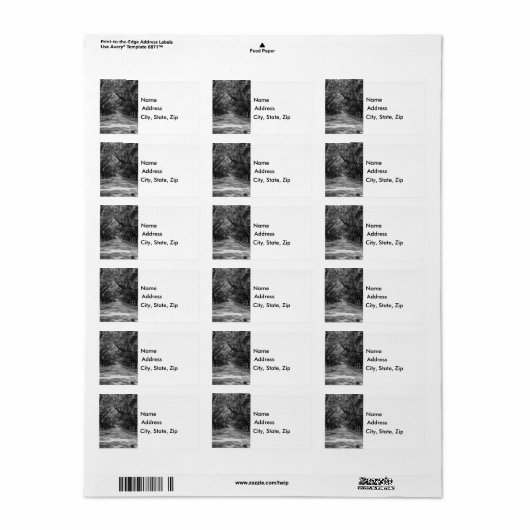 Oaks Grayscale Etiket (Full Sheet)