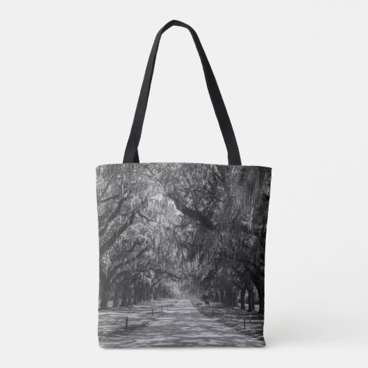 Oaks Grayscale Tote Bag (Achterkant)