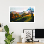 Oaks in Poly Canyon Poster (Thuiskantoor)