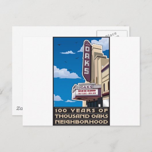 Oaks Theater op Solano Avenue in Berkeley, CA Briefkaart (Voorkant / Achterkant)