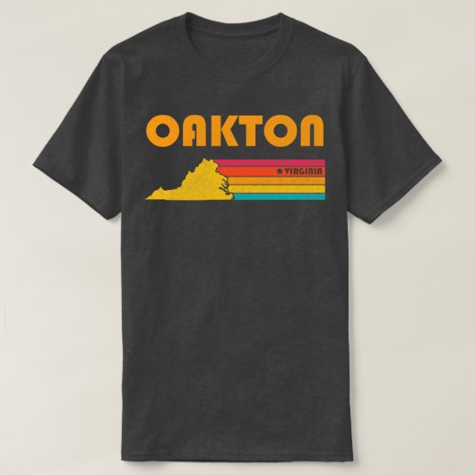 Oakton Virginia  Verdrietig Souvenir T-shirt (Design voorkant)
