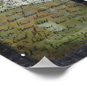 Oakville, Iowa School Grunge Art Poster (Hoek)