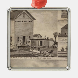 Oakwood Boerderij, Minnesota Metalen Ornament