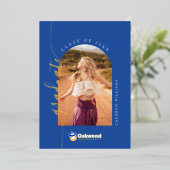 Oakwood Universiteit Afstuderen Folie Uitnodiging (Staand Voorkant)