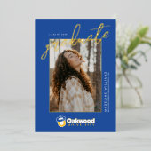 Oakwood Universiteit Afstuderen Folie Uitnodiging (Staand Voorkant)