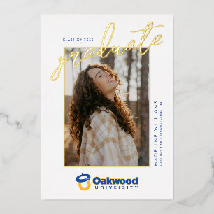 Oakwood University Afstuderen Folie Uitnodiging