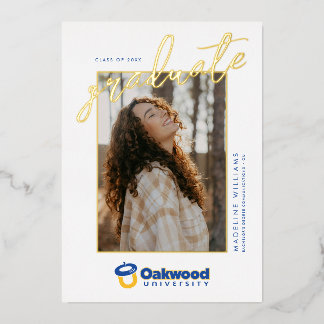 Oakwood University Afstuderen Folie Uitnodiging