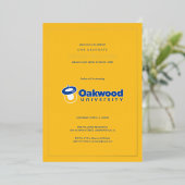Oakwood University Afstuderen Folie Uitnodiging (Staand Voorkant)