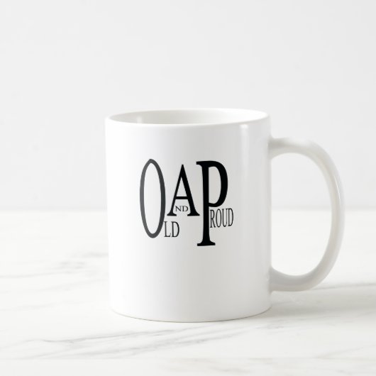 OAP Old and Proud. Koffiemok (Rechts)