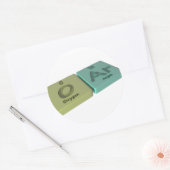 Oar als O Zuurstof en Ar Argon Ronde Sticker (Envelop)