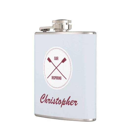 Oar inspirerende puntenroeiers gepersonaliseerde s heupfles (Links)