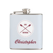 Oar inspirerende puntenroeiers gepersonaliseerde s heupfles (Voorkant)