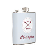 Oar inspirerende puntenroeiers gepersonaliseerde s heupfles (Rechts)