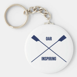 Oar inspirerende slogan en gekruiste marinevaars sleutelhanger