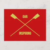 Oar inspirerende slogan en gekruiste oorlogen rood briefkaart (Voorkant)