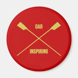 Oar inspirerende slogan en gekruiste oorlogen rood magneet