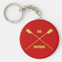 Oar inspirerende slogan en gekruiste oorlogen rood sleutelhanger