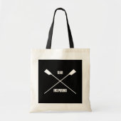Oar inspirerende slogan en gekruiste oorlogen zwar tote bag (Voorkant)