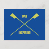 Oar inspirerende slogan en gekruiste roeiriemen di briefkaart (Voorkant)