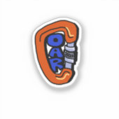 OAR karabijnhaak Sticker (Voorkant)
