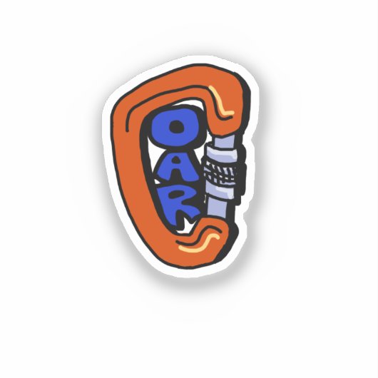 OAR karabijnhaak Sticker (Voorkant)