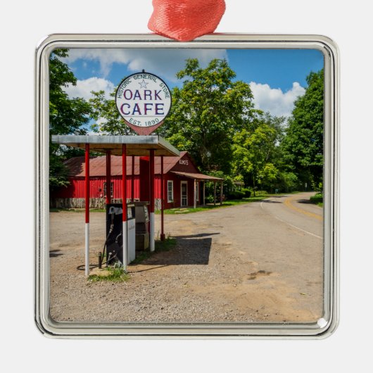 Oark-gasstation Metalen Ornament (Voorkant)