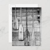 Oars are hung on wooden shed in Big Cypress, 2 Briefkaart (Voorkant / Achterkant)
