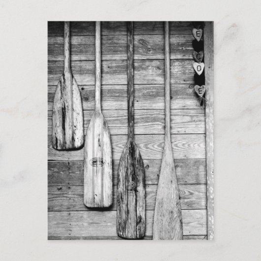 Oars are hung on wooden shed in Big Cypress, 2 Briefkaart (Voorkant)