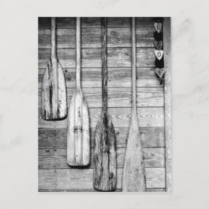 Oars are hung on wooden shed in Big Cypress, 2 Briefkaart