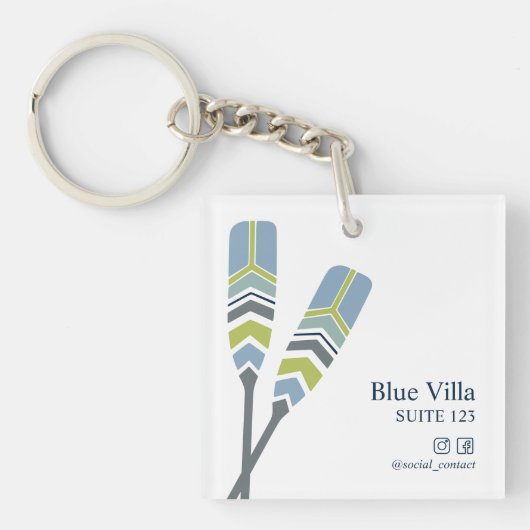 Oars Lake Ocean Beach Cabin Rental Hotel ROOM Sleutelhanger (Voorkant)