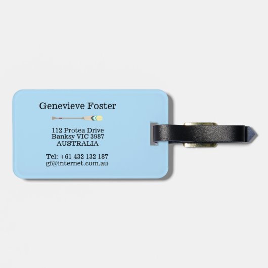 Oars van  stijl bagagelabel (Achterkant horizontaal)