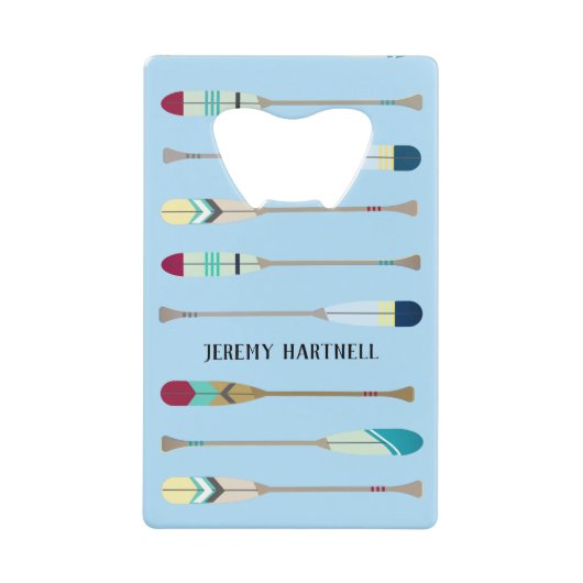 Oars van  stijl creditkaart flessenopener (Voorkant)