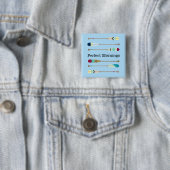 Oars van stijl vierkante button 5,1 cm (In situ)