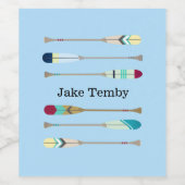 Oars van stijl wijn etiket (Enkel label)