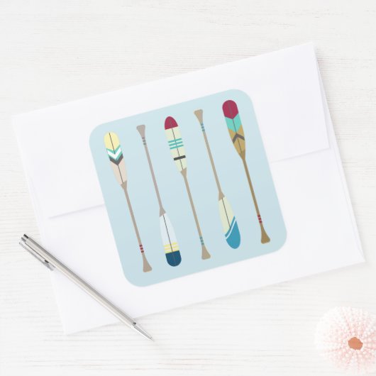 Oars Vierkante Sticker (Envelop)