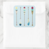  Oars Vierkante Sticker (Tas)