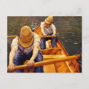 Oarsmen (Boatmen Rowing), fijn kunstschilderij Briefkaart