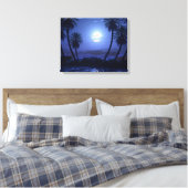 Oase (Blauwe Maan) Canvas Afdruk (Insitu (Slaapkamer))