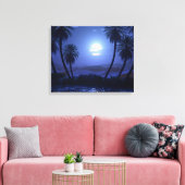 Oase (Blauwe Maan) Canvas Afdruk (Insitu (Woonkamer))
