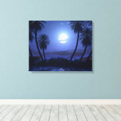 Oase (Blauwe Maan) Canvas Afdruk (Insitu (Houten vloer))